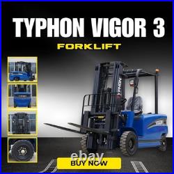 Brand New Electric Forklift 3 Ton Rated Capacity Lifter Truck USA w side shift
