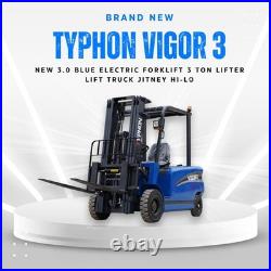 Brand New Electric Forklift 3 Ton Rated Capacity Lifter Truck USA w side shift