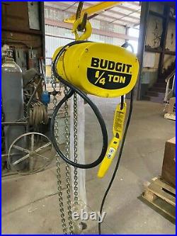 Budgit 1/4 Ton Electric Chain Hoist, Model BEH2516, 10 FT Lift, 230/460-3-60V