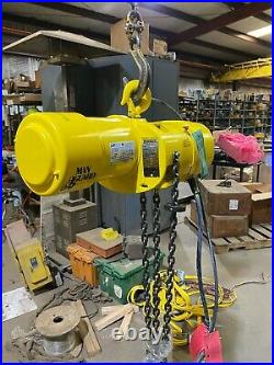 Budgit 1/4 Ton Electric Chain Hoist, Model BEH2564,10 FT Lift, 230/460-3-60V