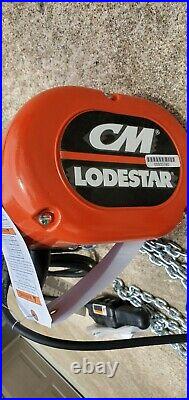 CM LODESTAR Electric Chain Hoist 1/8 Ton. NEW