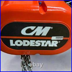 CM Loadstar Electric Chain Hoist with V2 Chain Stop Kit 2 Ton Max Model R (New)