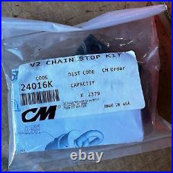 CM Loadstar Electric Chain Hoist with V2 Chain Stop Kit 2 Ton Max Model R (New)