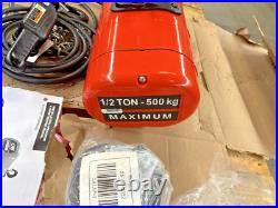 CM Lodestar 1/2 Ton 1000 Lbs Electric Chain Hoist Model F New