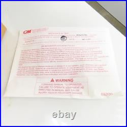 CM Lodestar Model RRS 2-Ton 4000LBS Electric Chain Hoist 15' Lift 16FPM 480V NEW