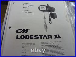CM Lodestar XL 4 Ton Electric Hoist 20F Lift 15fpm 460/3/60Model 5215HCF (31695)