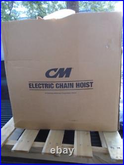 CM RT Series 9501NHCF Electric Chain Hoist 3 Ton 30' Lift 1HP 120V Lug Mount New CM RT Series 9501NHCF Electric Chain Hoist 3 Ton 30' Lift 1HP 120V Lug Mount New