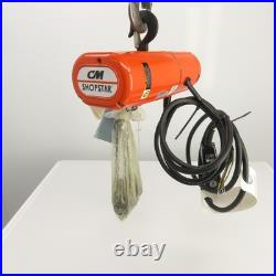 CM Shopstar 1/8 Ton 250LB Electric Chain Hoist 10' Lift 40FPM 460V 3PH
