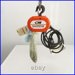 CM Shopstar 1/8 Ton 250LB Electric Chain Hoist 10' Lift 40FPM 460V 3PH