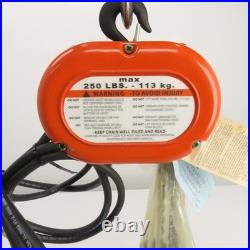 CM Shopstar 1/8 Ton 250LB Electric Chain Hoist 10' Lift 40FPM 460V 3PH