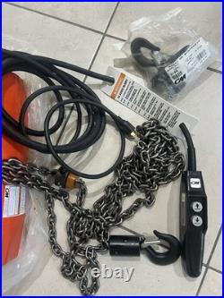 CM Valustar 1/2 Ton 500kg Electric Chain Hoist 15' Lift 16FPM New