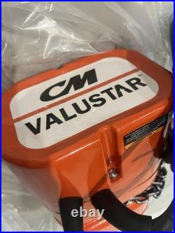 CM Valustar 1/2 Ton 500kg Electric Chain Hoist 15' Lift 16FPM New