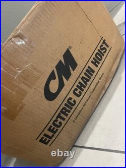CM Valustar 1/2 Ton 500kg Electric Chain Hoist 15' Lift 16FPM New