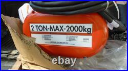 CM WR Series Electric Chain Hoist 2 Ton 20' Lift 1HP 120V Rigid Hook Mount New