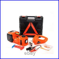 Car 5T 5Ton Jack Stand Lifting Electric Hydraulic + Air Pump Electric Wrench Kit