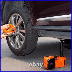 Car 5T 5Ton Jack Stand Lifting Electric Hydraulic + Air Pump Electric Wrench Kit