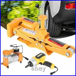 Car Electric Jack Lift 170-420mm 3 Ton DC 12V With Impact Wrench Air Pump Set