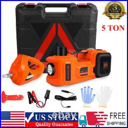 Car Jack 12V 3/5 Ton Electric Hydraulic Floor Lift Jack Tire Inflator Pump Tool