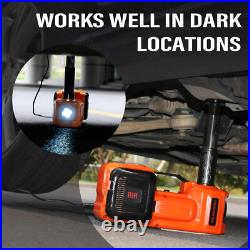Car Jack 12V 3/5 Ton Electric Hydraulic Floor Lift Jack Tire Inflator Pump Tool