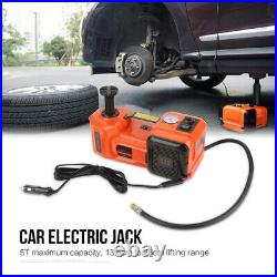 Car Jack Lift 12V 5Ton Electric Hydraulic Floor Jack Impact Wrench Tire Tool Kit