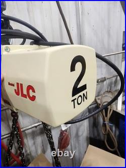 Coffing 08249w Jlc4008-1-20 2-ton 8 Fpm Electric Chain Hoist Hook Mounted New B2