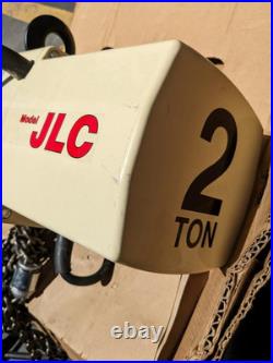 Coffing 08249w Jlc4008-1-20 2-ton 8 Fpm Electric Chain Hoist Hook Mounted New B2