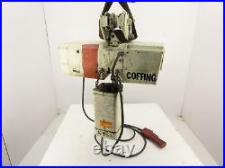 Coffing EC4016.4 2 Ton Electric 2-Speed Chain Hoist 5/16 FPM 13' Lift withTrolley