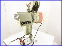 Coffing EC4016.4 2 Ton Electric 2-Speed Chain Hoist 5/16 FPM 13' Lift withTrolley