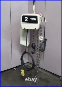 Coffing Electric Chain Hoist Ec4016 2 T Ton 4000lbs 3ph 2 HP 460v Drop Coffing Electric Chain Hoist Ec4016 2 T Ton 4000lbs 3ph 2 HP 460v Drop