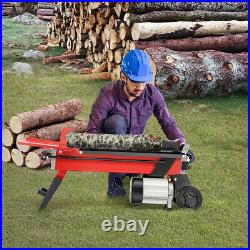 Costway 7-Ton Horizontal Electric Log Splitter Wood Cutter 2000W Motor With Wheels