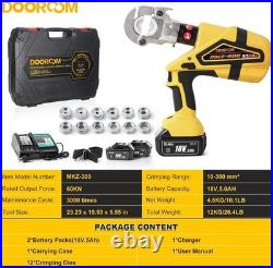 Crimper Tool, 6 Ton Electric Hydraulic Crimper Plier, Rechargeable Crimping Tool