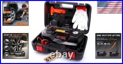 Durable 5 Ton Electric Car Jack 12V Hydraulic, Tire Inflator, Compact Kit