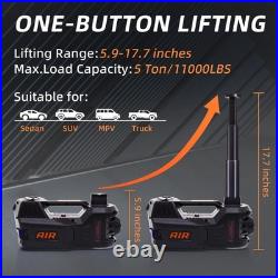Durable 5 Ton Electric Car Jack 12V Hydraulic, Tire Inflator, Compact Kit
