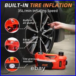 Durable 5 Ton Electric Car Lift & Emergency Tire Pump for Roadside Assistance