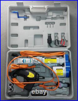 Electric 1.5 Ton 12V Car Tire Repair Kits Change Scissor Lift Jack Kit 1500KG US