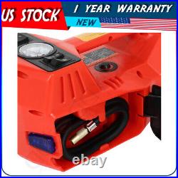 Electric 12V Car Jack 5Ton Floor Jack Lift with Impact Wrench & Tire Inflator Pump