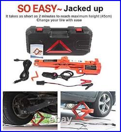 Electric Car Floor Jack 5 Ton All-in-one Automatic 12V Scissor Lift Jack Set SUV