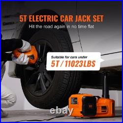 Electric Car Jack 5 Ton 12V Hydraulic Floor Jack Kit withElectric Impact Wrench