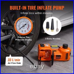 Electric Car Jack 5 Ton 12V Hydraulic Floor Jack Kit withElectric Impact Wrench