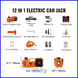 Electric Car Jack 5 Ton 12V Hydraulic Floor Jack Kit withElectric Impact Wrench