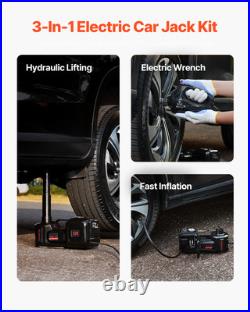 Electric Car Jack 5 Tons /11000 lbs Jack kit with Electric Impact Wrench