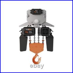 Electric Chain Hoist 10 ton withPower Trolley Variable Speed Trolley 208240V