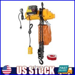 Electric Chain Hoist 1100 lbs Load, Single Phase Crane Hoist 15 ft Lifting 110V