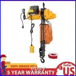 Electric Chain Hoist 1100 lbs Load, Single Phase Crane Hoist 15 ft Lifting 110V