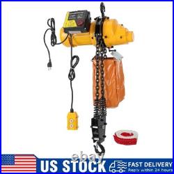 Electric Chain Hoist 1100 lbs Load, Single Phase Crane Hoist 15 ft Lifting 110V