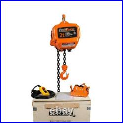 Electric Chain Hoist 2 ton 4400 lb 1 Speed 208240/440480V 20ft. G100 Open-Box