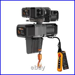 Electric Chain Hoist 20ft 1 ton withPower Trolley Variable Speed 220240V 5060HZ