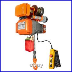 Electric Chain Hoist Power Trolley 1/2 ton 1100 lb 110V 1 Speed 20 ft. G80 Chain Electric Chain Hoist Power Trolley 1/2 ton 1100 lb 110V 1 Speed 20 ft. G80 Chain