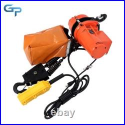 Electric Chain Hoist Single Phase Crane Hoist 2200lbs Load 10ft Lifting 110V
