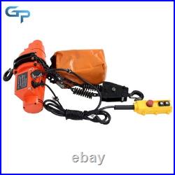 Electric Chain Hoist Single Phase Crane Hoist 2200lbs Load 10ft Lifting 110V